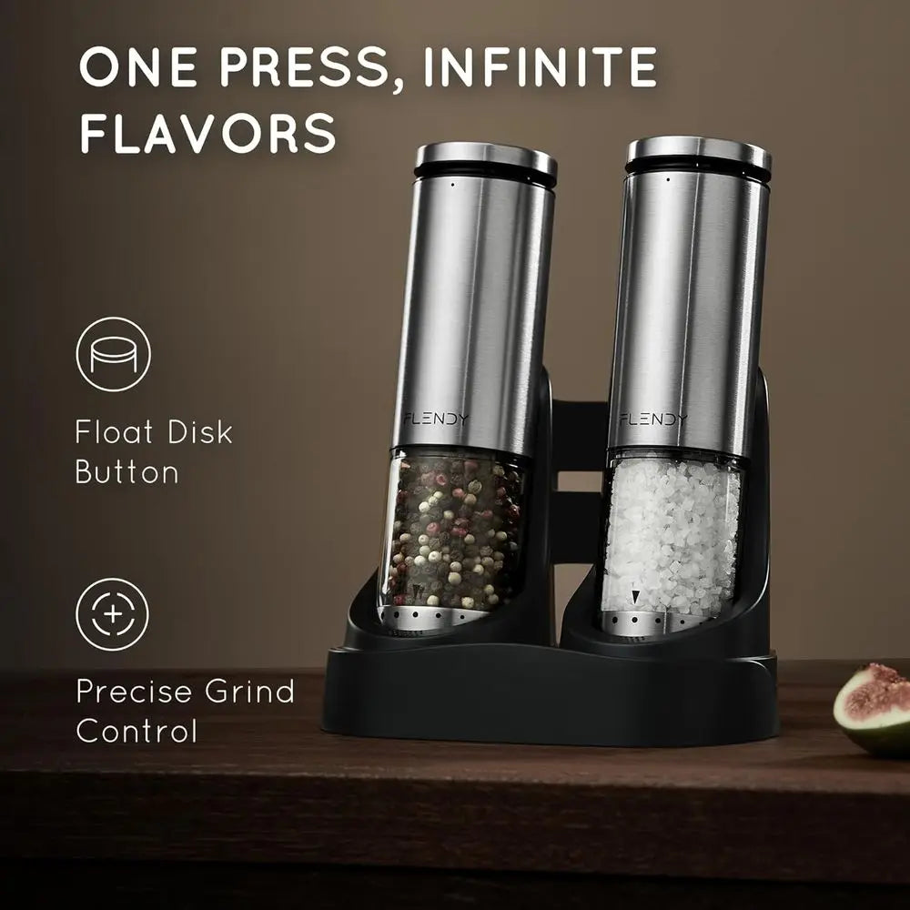 Rechargeable Automatic Salt and Pepper Grinder Set