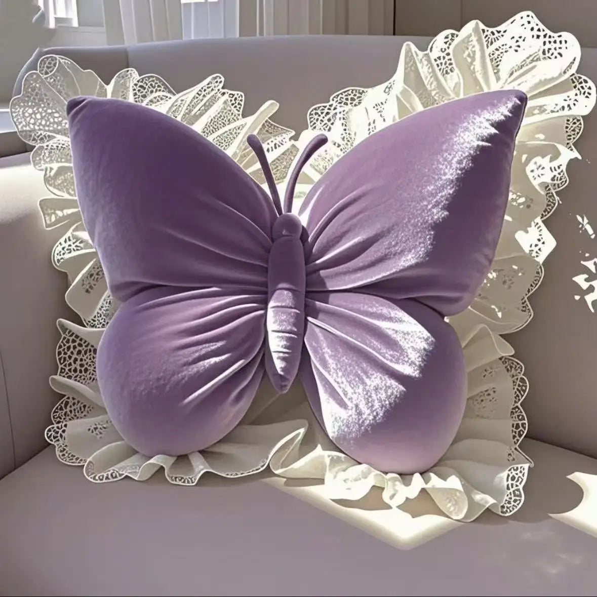 Princess Butterfly Sofa Cushion Pillow Living Room or Bedroom  see colors