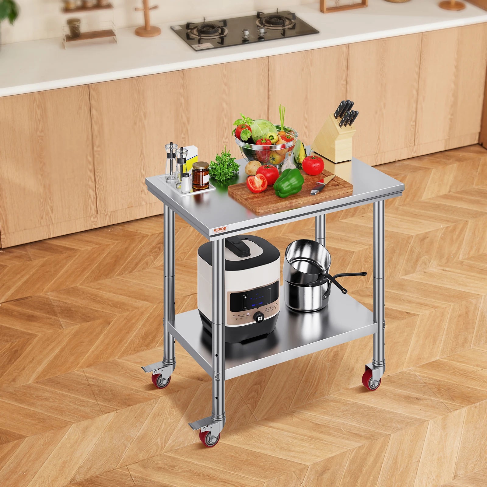 Stainless Steel Kitchen Worktable shelves Commercial Work Bench Table