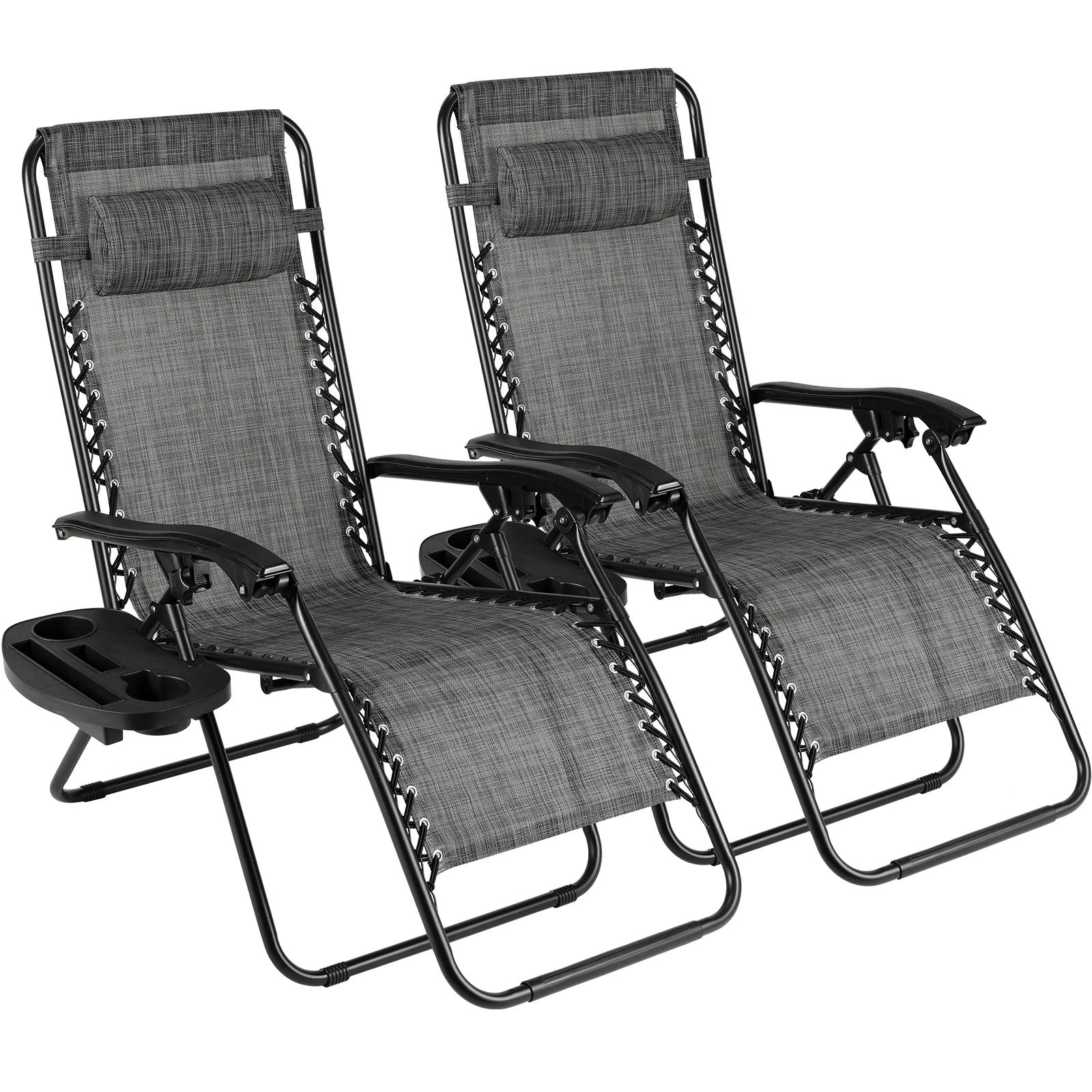 2Pcs Outdoor Foldable Chair, Zero Gravity Chair