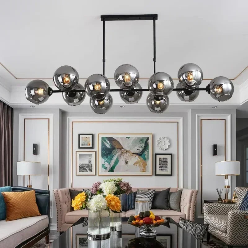 Grey Glass LED Pendant Lights  Chandeliers