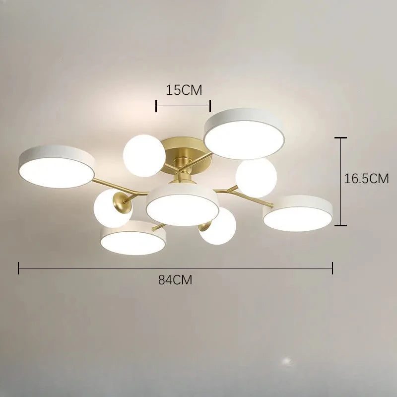 Nordic Ceiling Light Glass Ball LED Chandelier