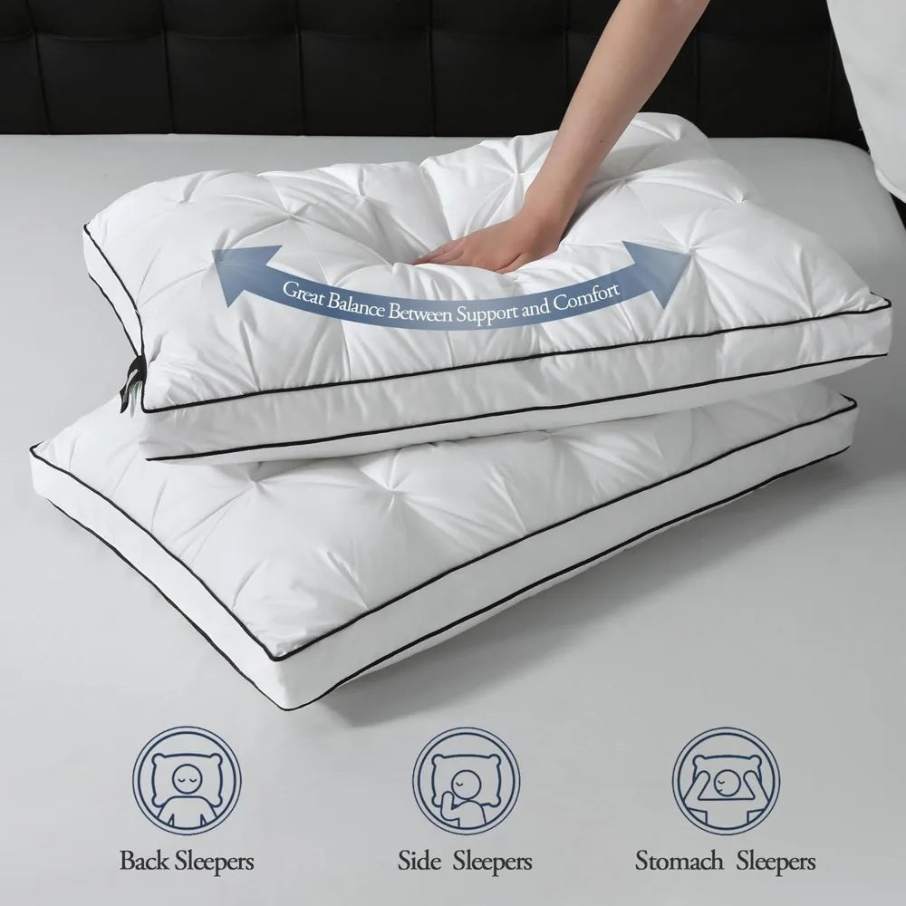 Luxury Goose Feather Down Pillows Queen Size,100%