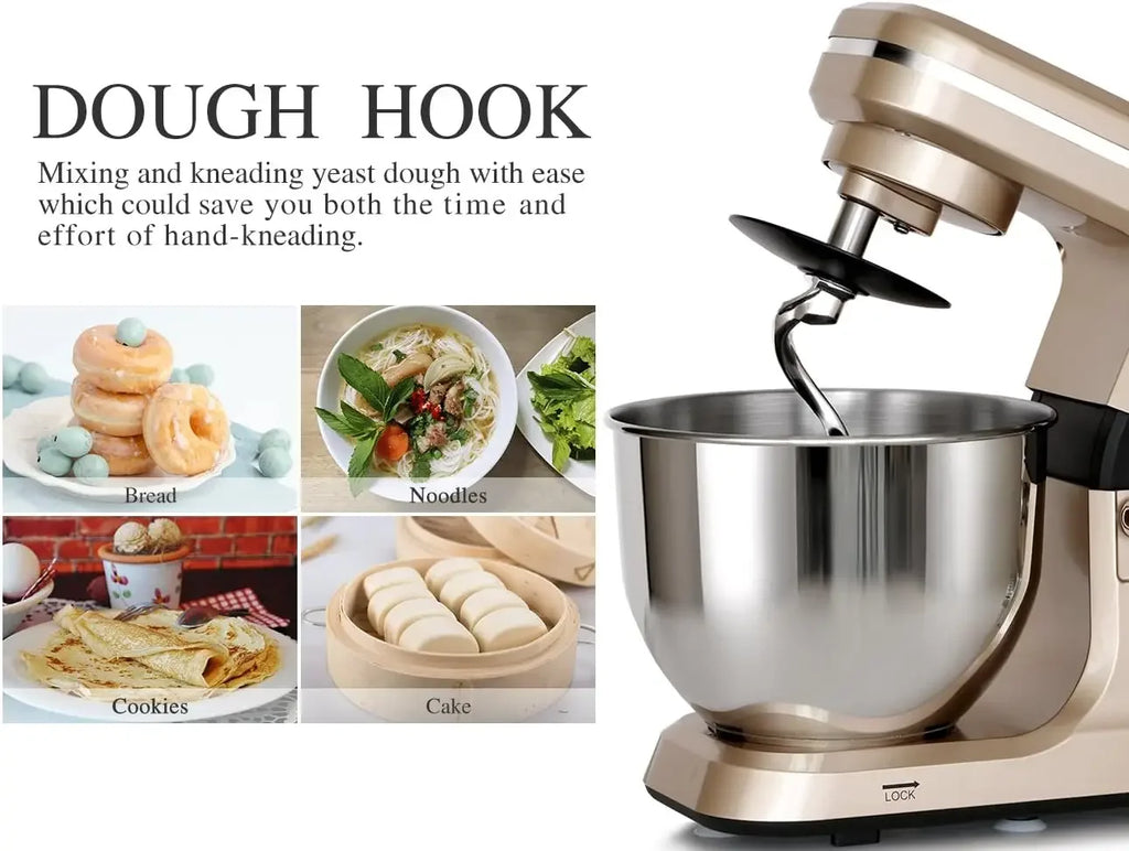 Stand Mixer,5.3-Qt & 500W & 6+P Speed MK36 Tilt-Head Kitchen Electric Food Mixer
