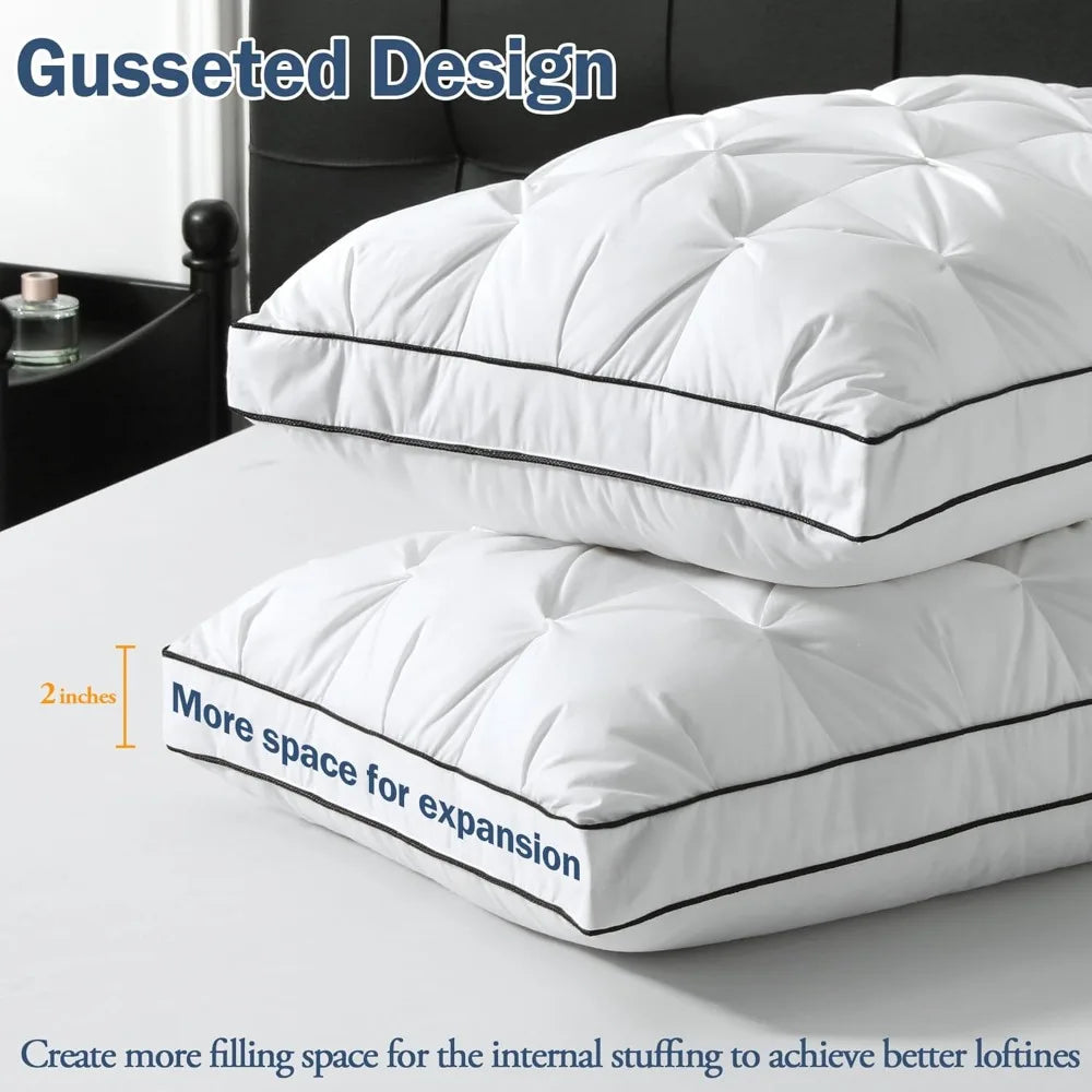 Luxury Goose Feather Down Pillows Queen Size,100%