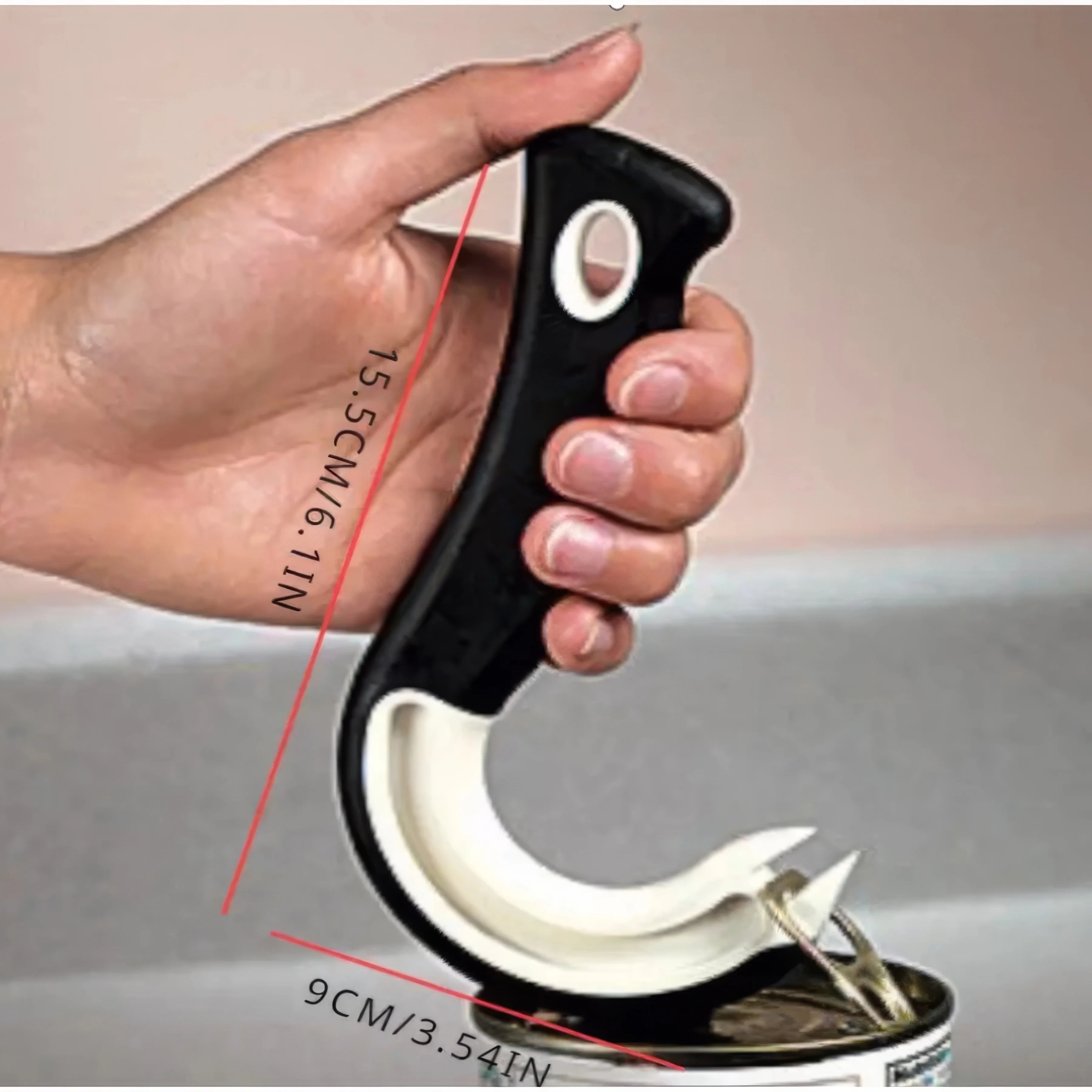 1/2 Hook Type Can Opener Black