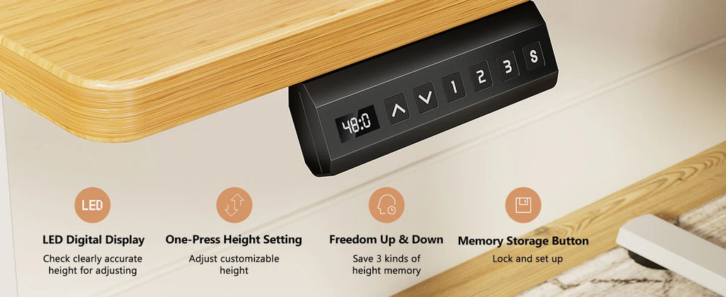 Electric Standing Desk Height Adjustable 40x24 Inch Computer Desk