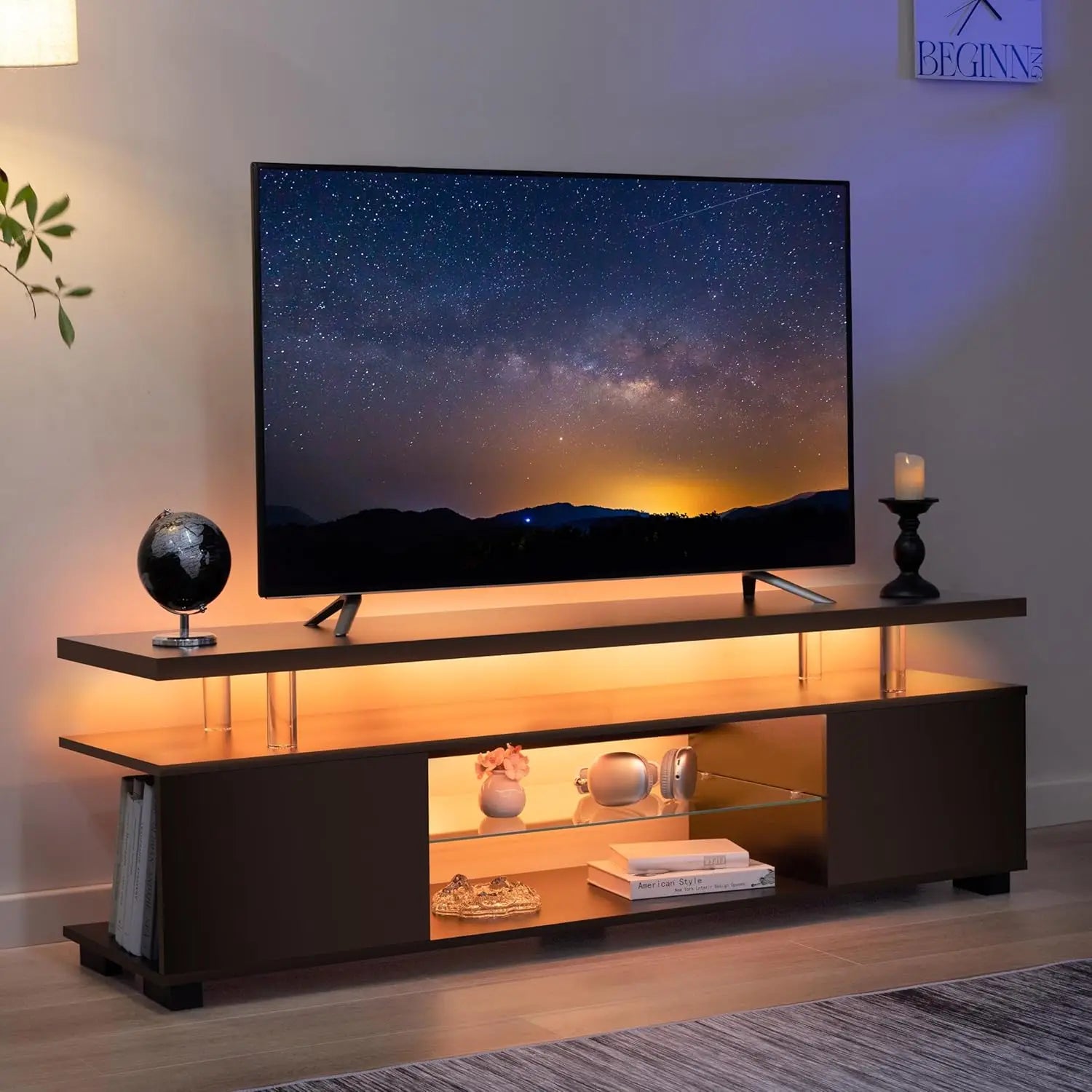 White TV Stands for Living Room LED TV Stand Modern