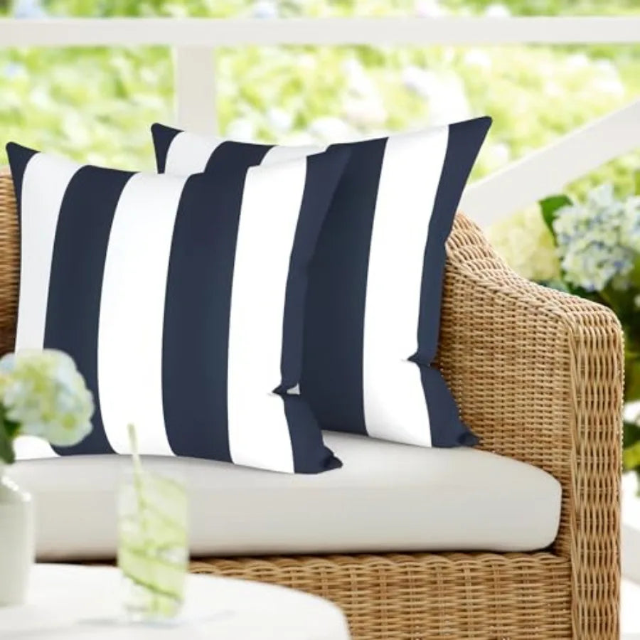 Quality Waterproof Outdoor Pillow  Square Patio Decorative 18x18,Pack of 2
