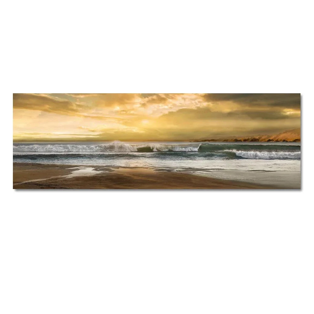 Modern Natural Beach Landscape Wall Art Poster Prints Sea Sunset
