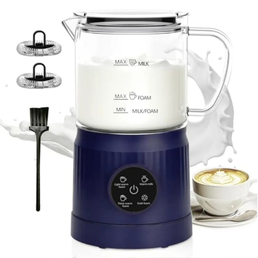 4-in-1 Milk Frother, Electric Milk Frother and Steamer with LED Touch Screen