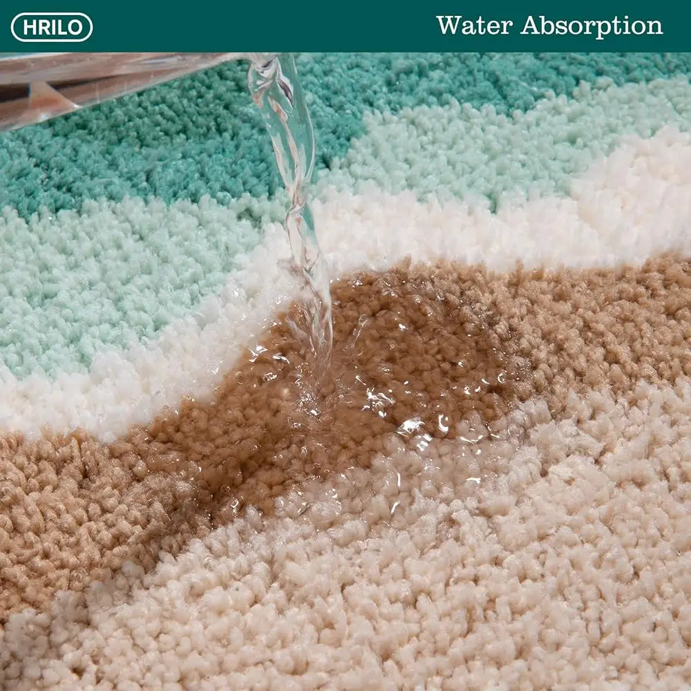 Microfiber Bathroom Rugs, Absorbent Soft Shaggy Carpet