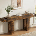 Farmhouse & Rustic Style 63in Long Console Table , see color options