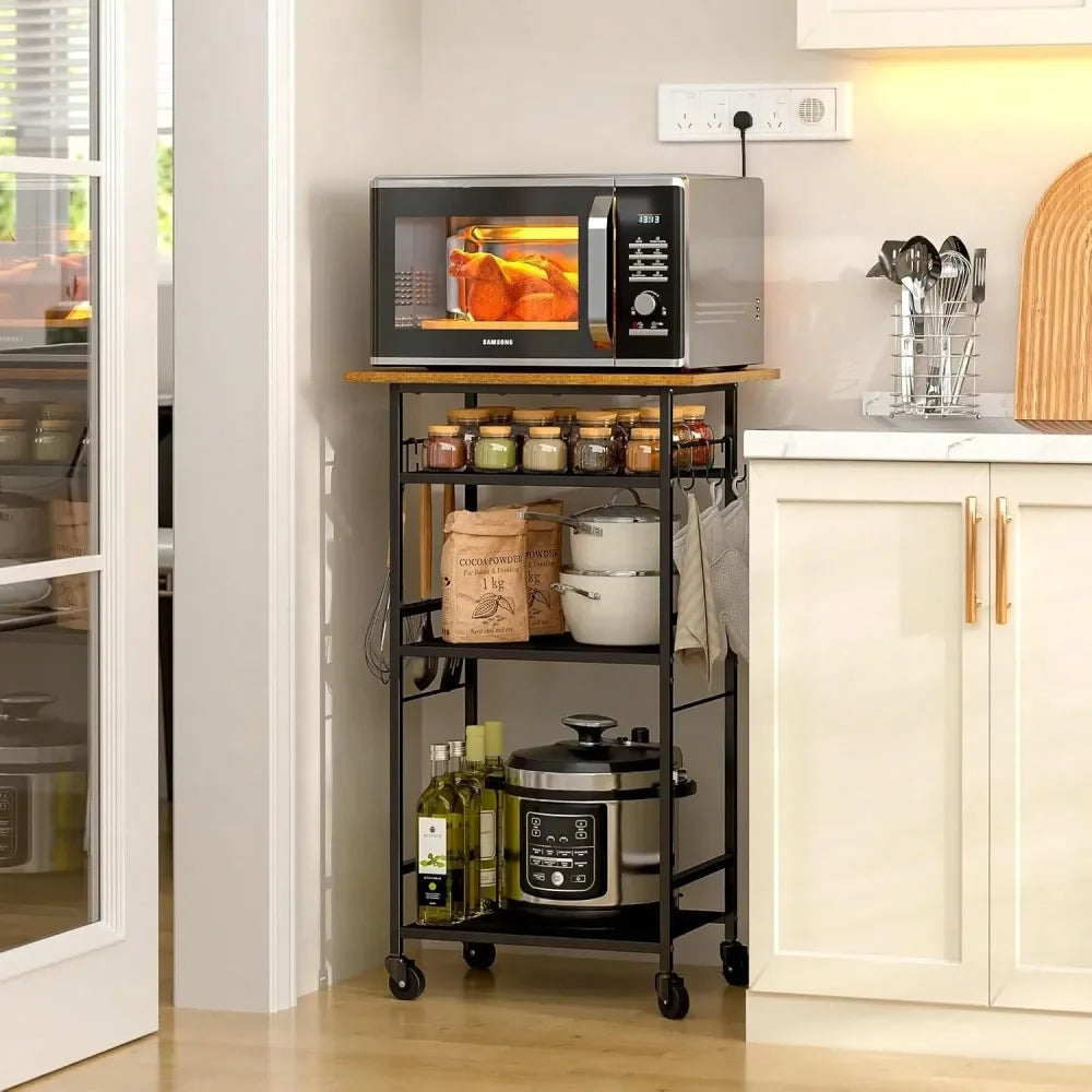 Kitchen Microwave Cart, 3 Tier Microwave Table Stand