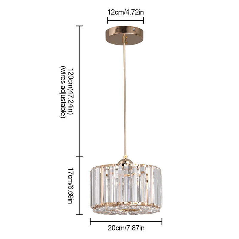 Modern Pendant  Light Luxury Chandelier Led Crystal Ceiling