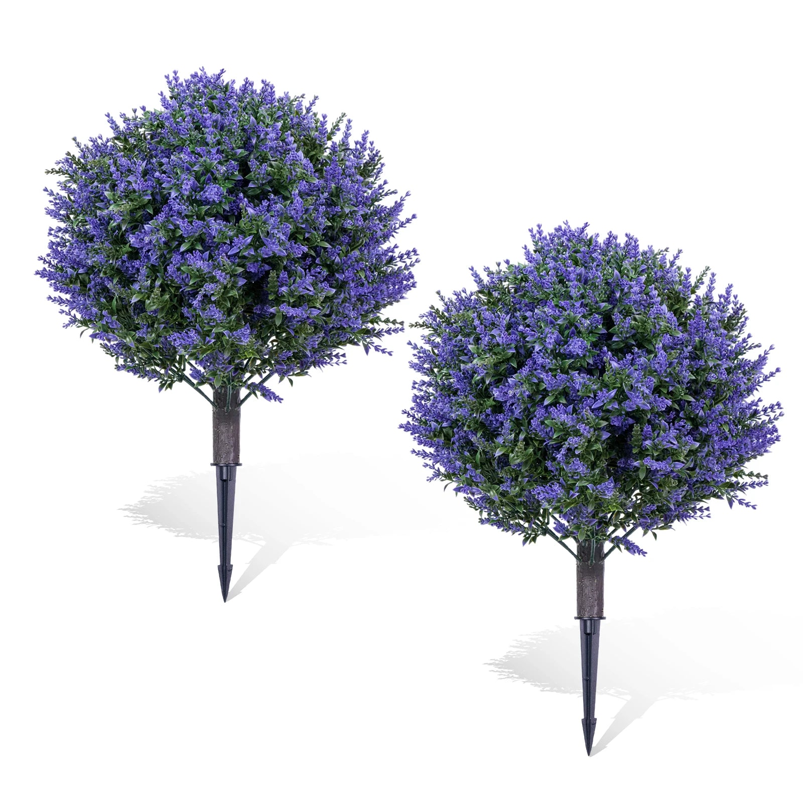 Artificial Bushes Oak Violet Ball Topiary  2PCS