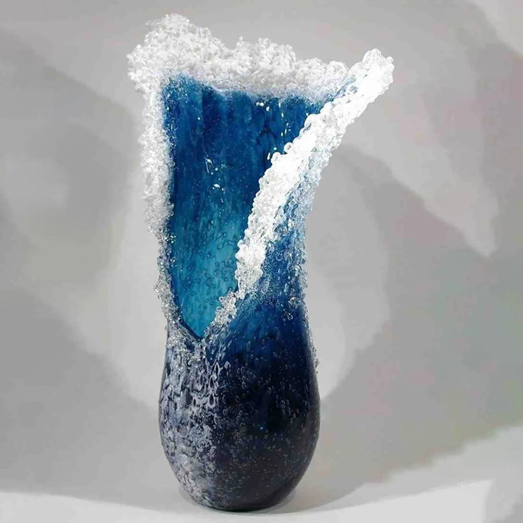 Majestical Wavy Vase Coastal Blue