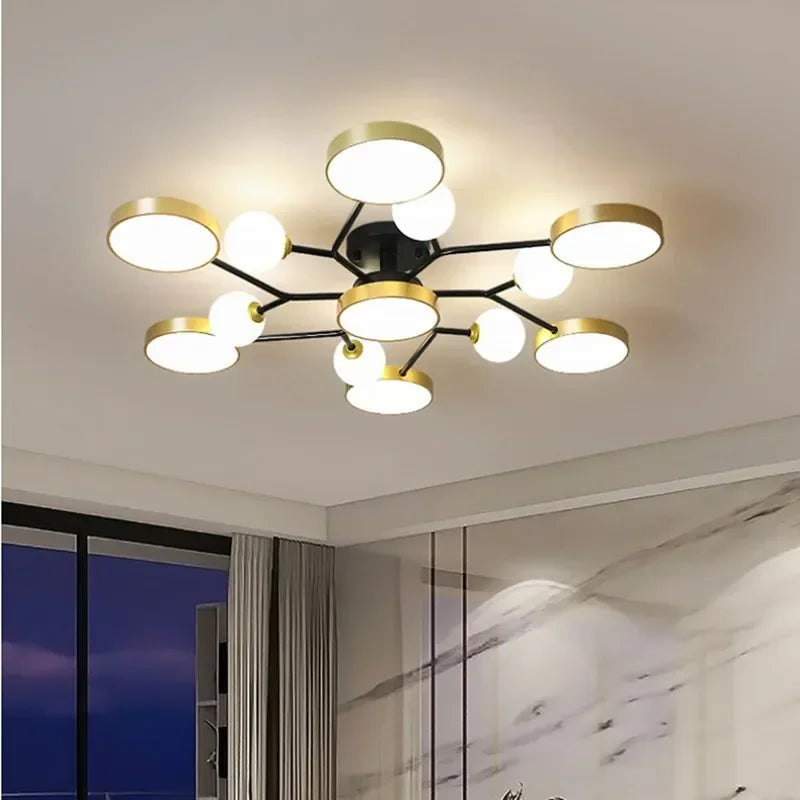 Nordic Ceiling Light Glass Ball LED Chandelier
