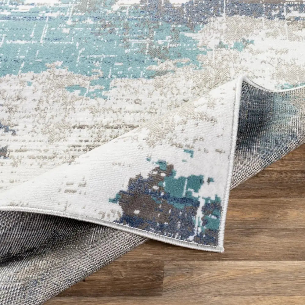 Geneva Modern Abstract Area Rug,5'3"" X 7'3"",Teal