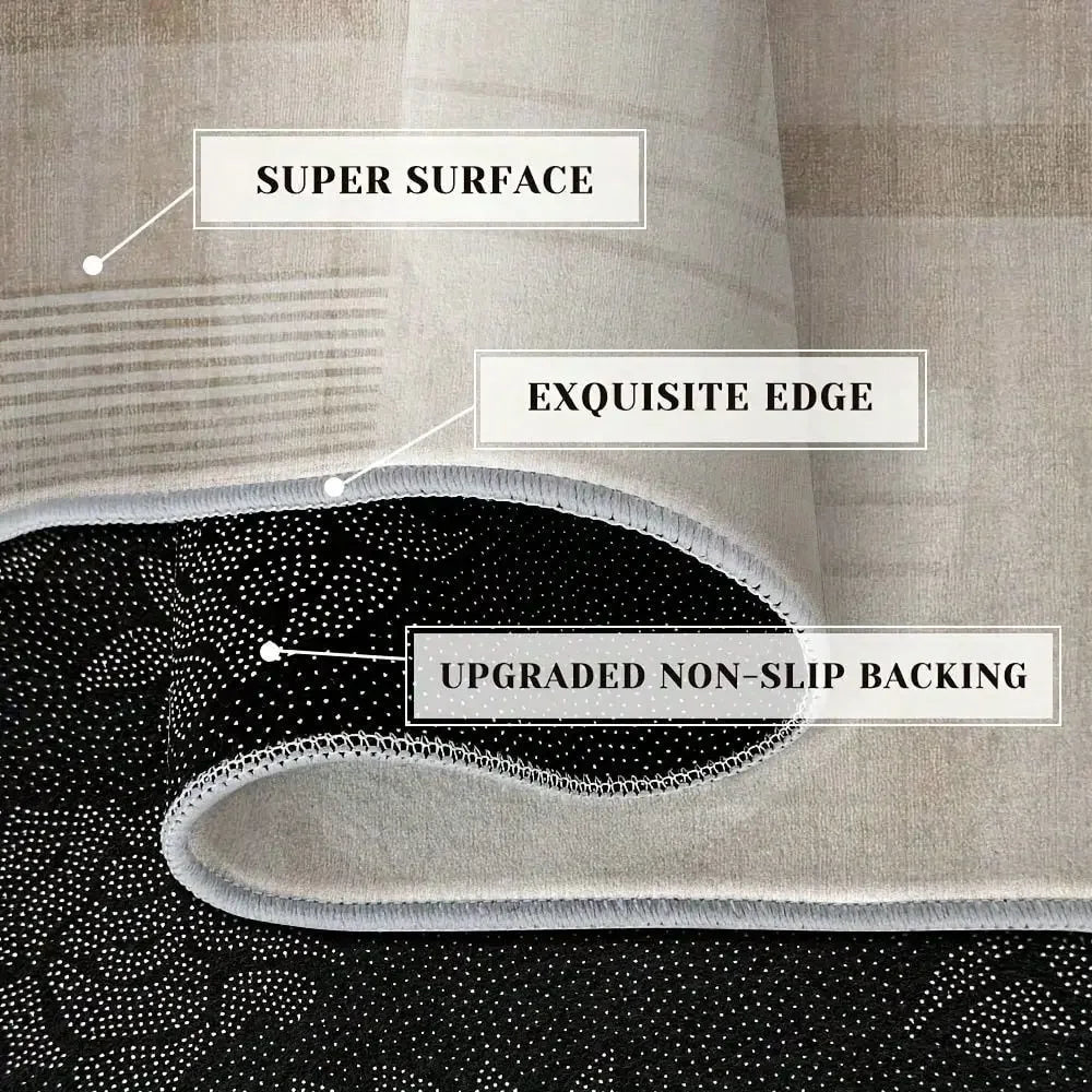 Elegant Geometric Pattern Area Rug Washable Rug Vintage
