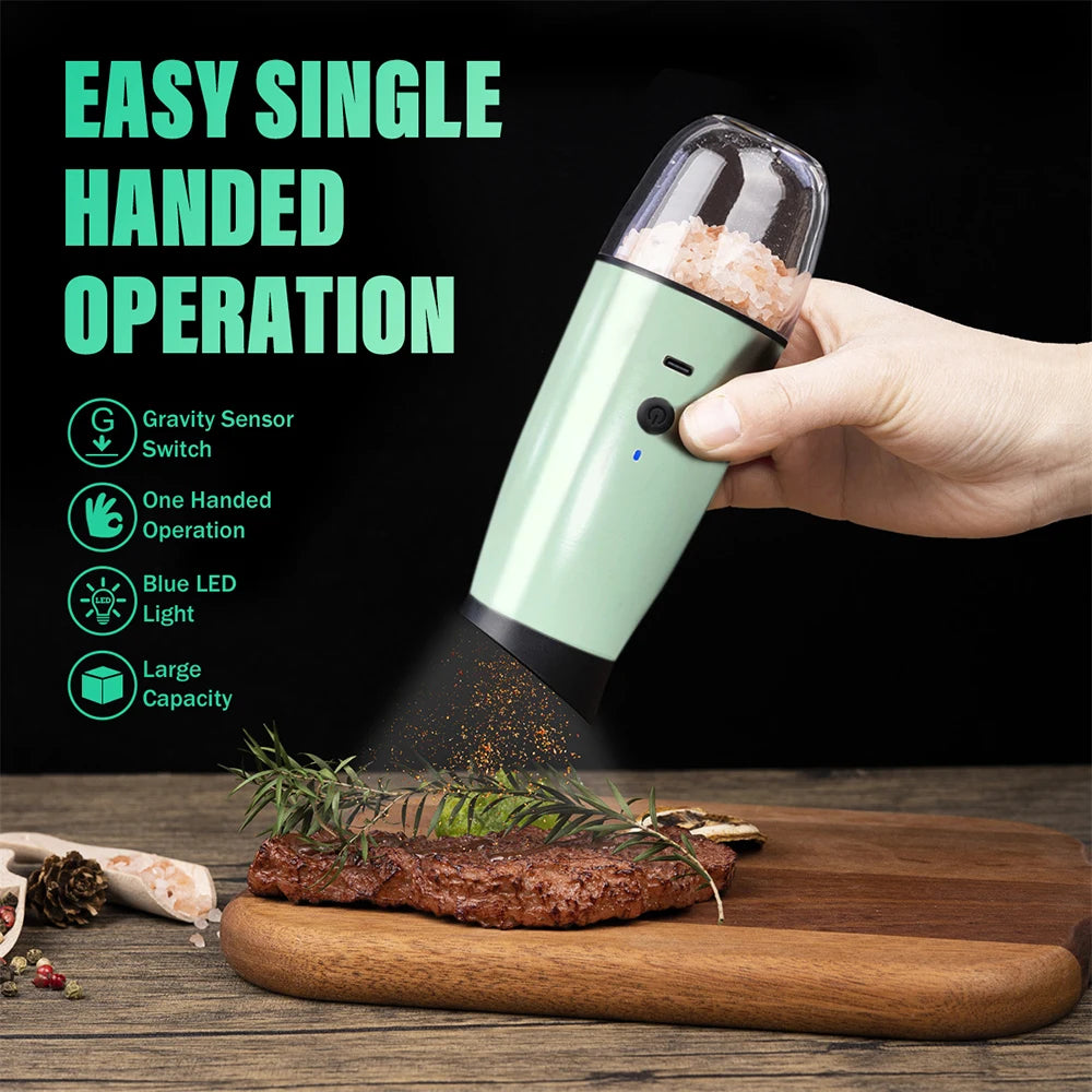 Rechargeable Gravity Electric Salt and Pepper Grinder