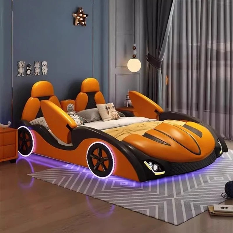 WOW!!! With Lights and Sound System Kids Sports CAR bed bedroom furniture color options available