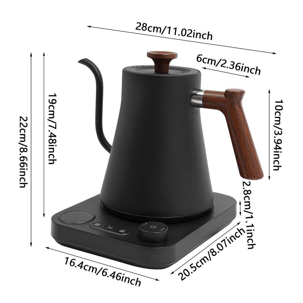 Tea Time!! Precision Gooseneck Kettle Electric 1200W, 0.9L