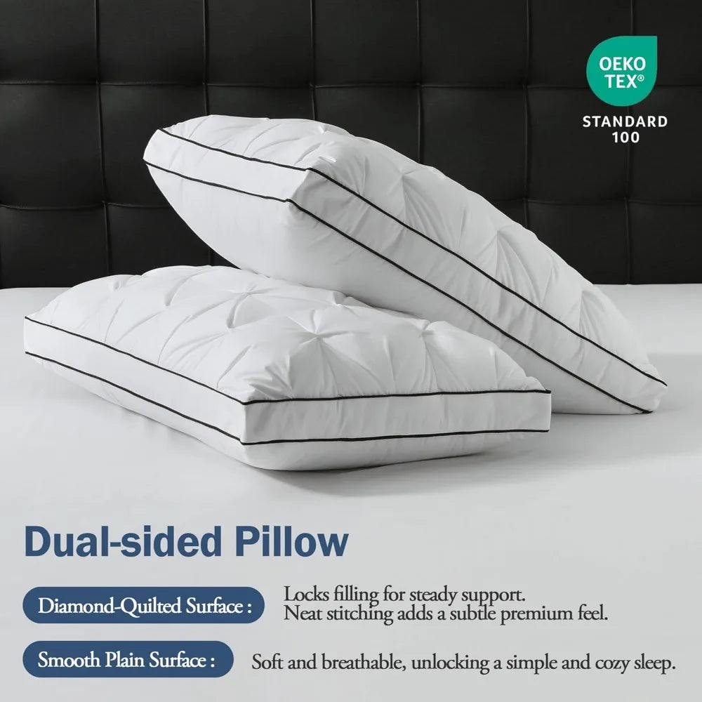 Luxury Goose Feather Down Pillows Queen Size,100%