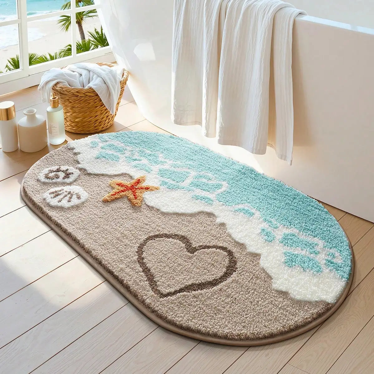 Summer Style Bathroom Rugs, Soft And Absorbent