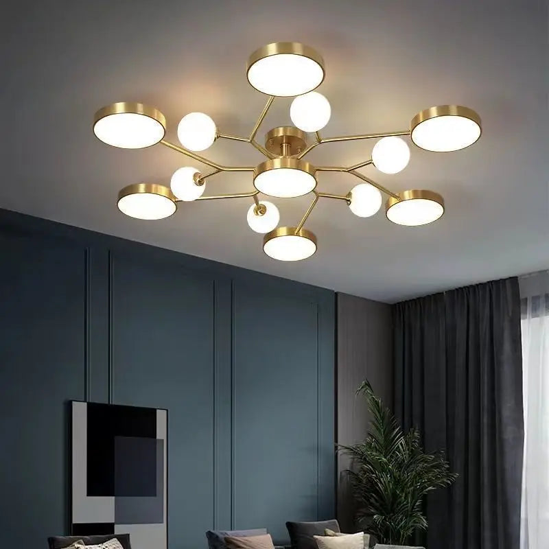 Nordic Ceiling Light Glass Ball LED Chandelier