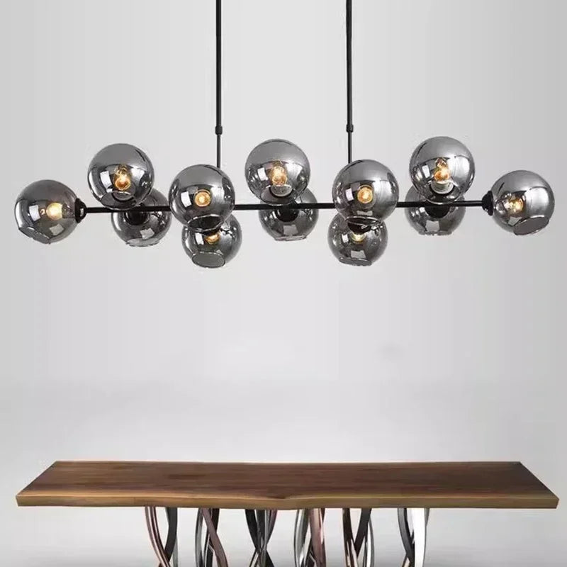 Grey Glass LED Pendant Lights  Chandeliers