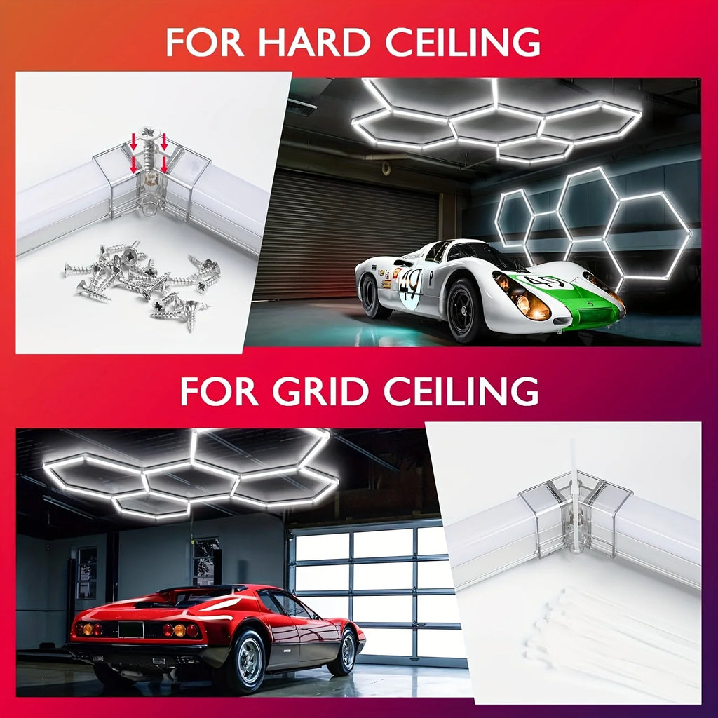 Hexagon Garage Light - Hexagon led Lights, High Brightness