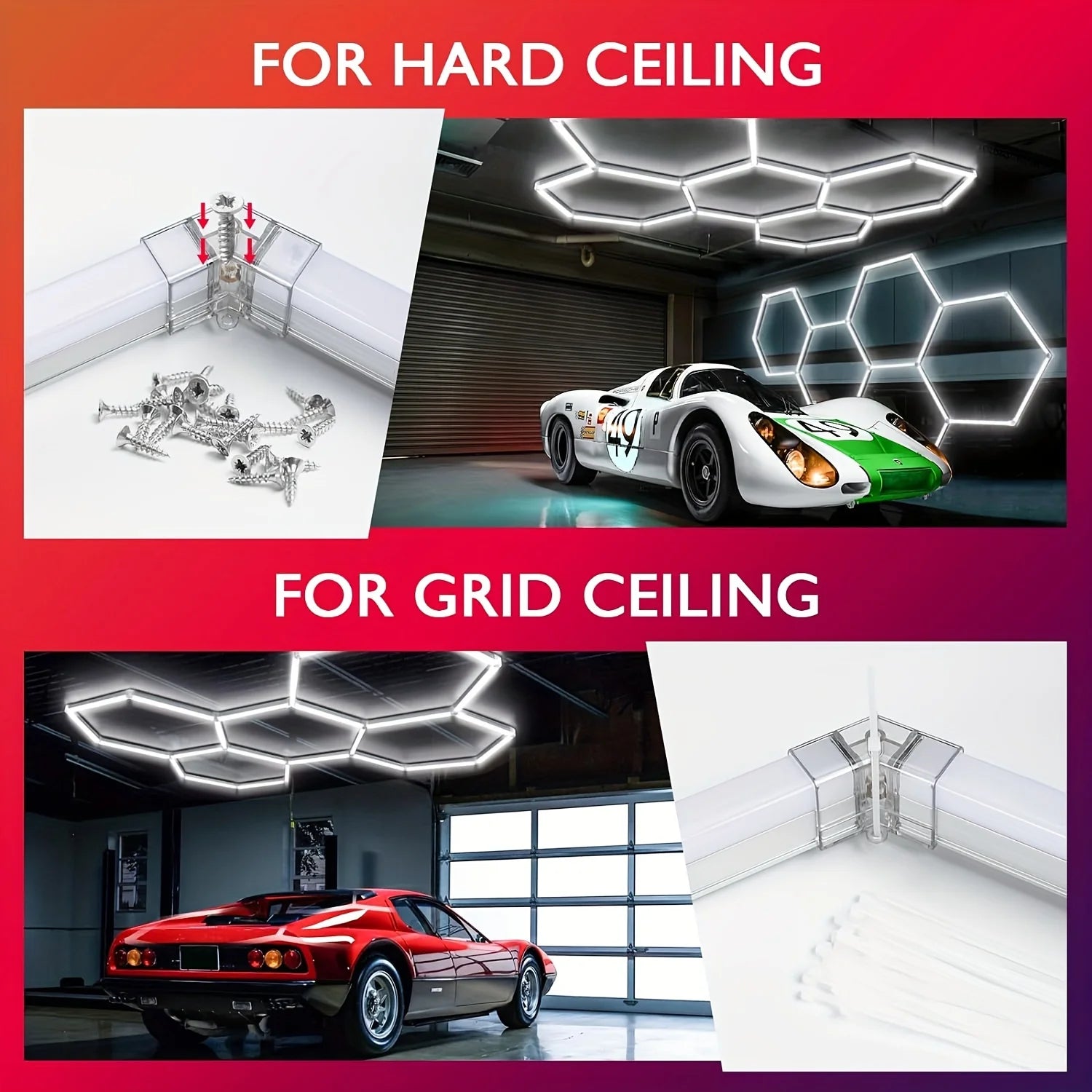 Hexagon Garage Light - Hexagon led Lights, High Brightness