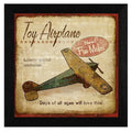 Great Gift. Vintage Toy Airplane Poster in Black Frame, Ready to Hang 14 x 14