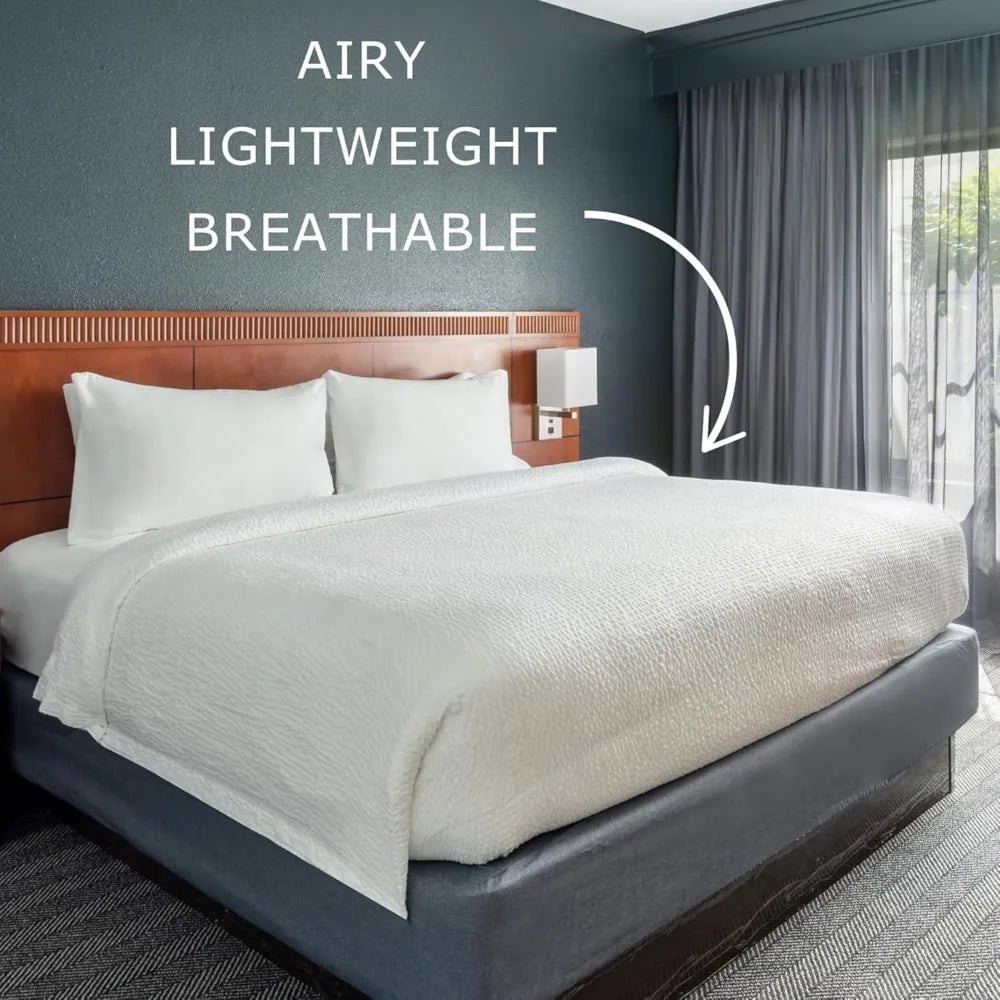 Coverlet King Size | Lightweight & Breathable Cotton Blend | Bedspread