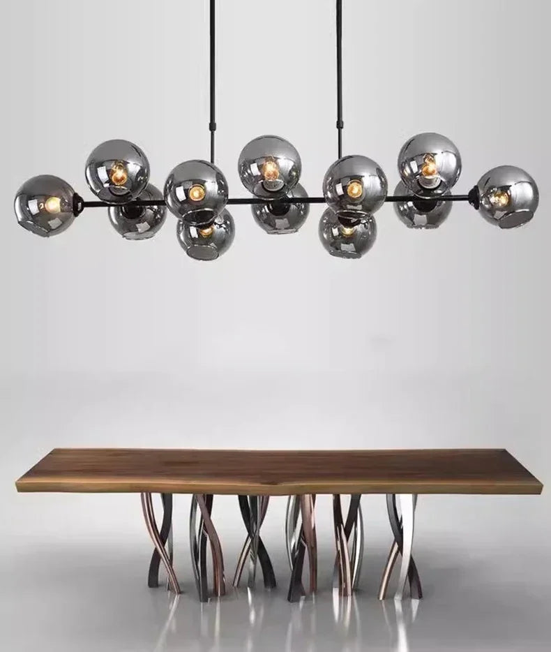 Grey Glass LED Pendant Lights  Chandeliers