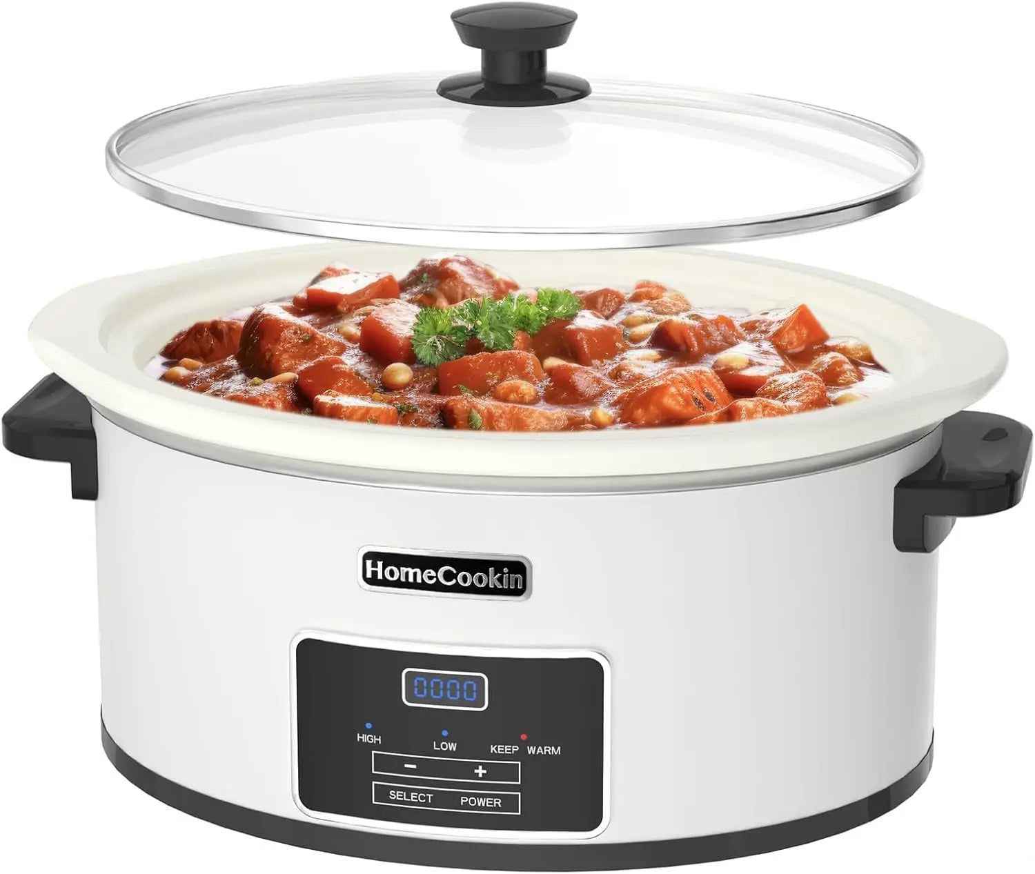 7-Quart Programmable Slow Cooker with Timer  - Serves 6+(White)