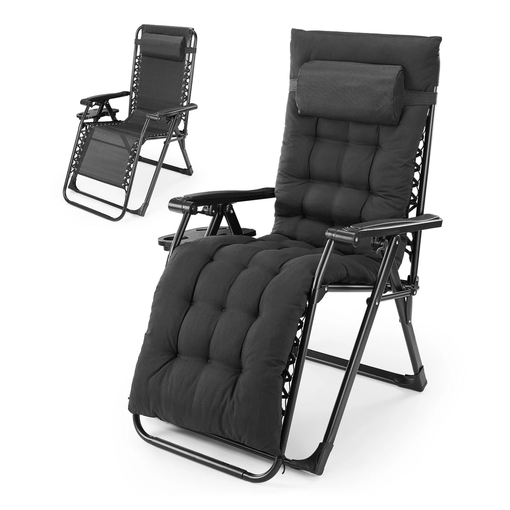Zero Gravity Recliner Patio Lounge Chair ,Portable with Cup Holders