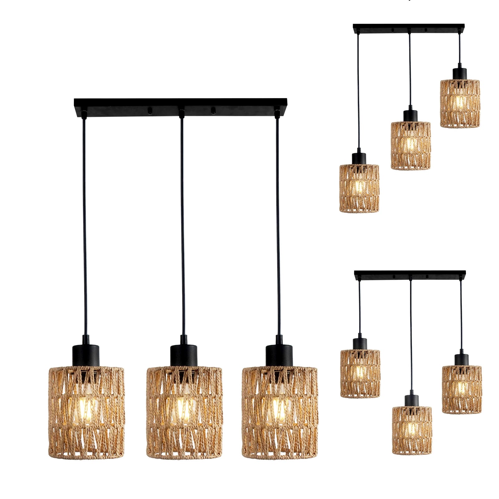 Farmhouse Boho Hanging Light Fixture