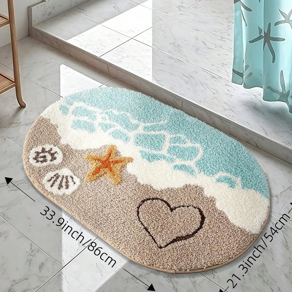 Summer Style Bathroom Rugs, Soft And Absorbent