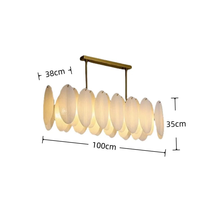 Lamp Luxury Feather Art Glass Chandelier Nordic Minimalism Chandelier French Style New Model LED