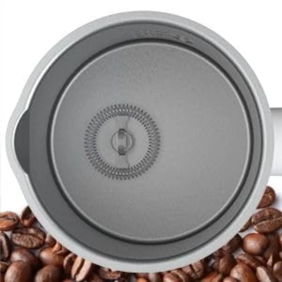 4 IN 1 Electric Milk Frother for Latte, Cappuccino, Hot Chocolate Stainless Steel, White, Large