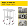 Stainless Steel Kitchen Worktable shelves Commercial Work Bench Table
