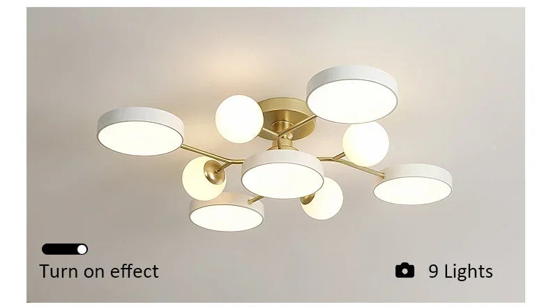 Nordic Ceiling Light Glass Ball LED Chandelier
