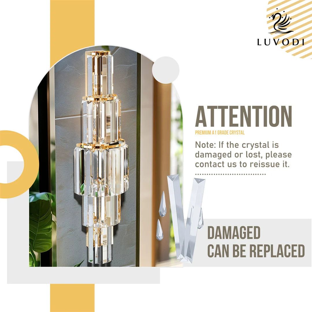 Luxurious Crystals Sconces for Wall