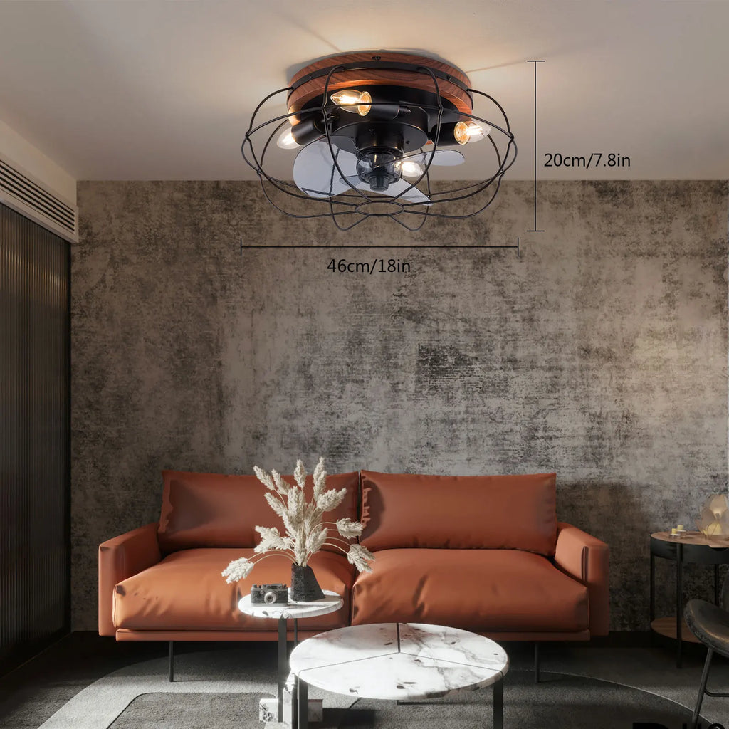 18 Inch Ceiling Fan with Light Industrial 3 Gear Ceiling Fan