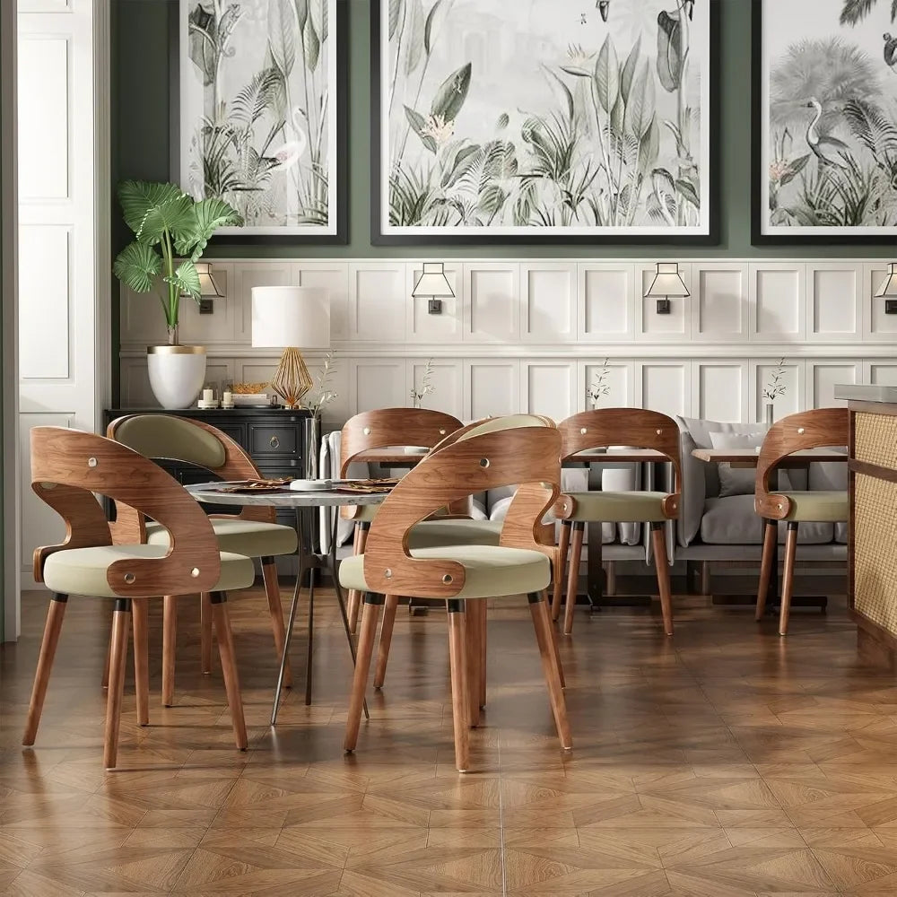 Modern Wood Dining Chairs Set of 4 Upholstered See Colors
