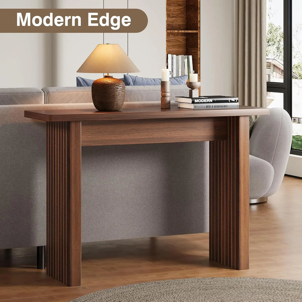 Add to your Foyer!! Fluted Wooden Rectangular Console & Sofa Table ,Narrow