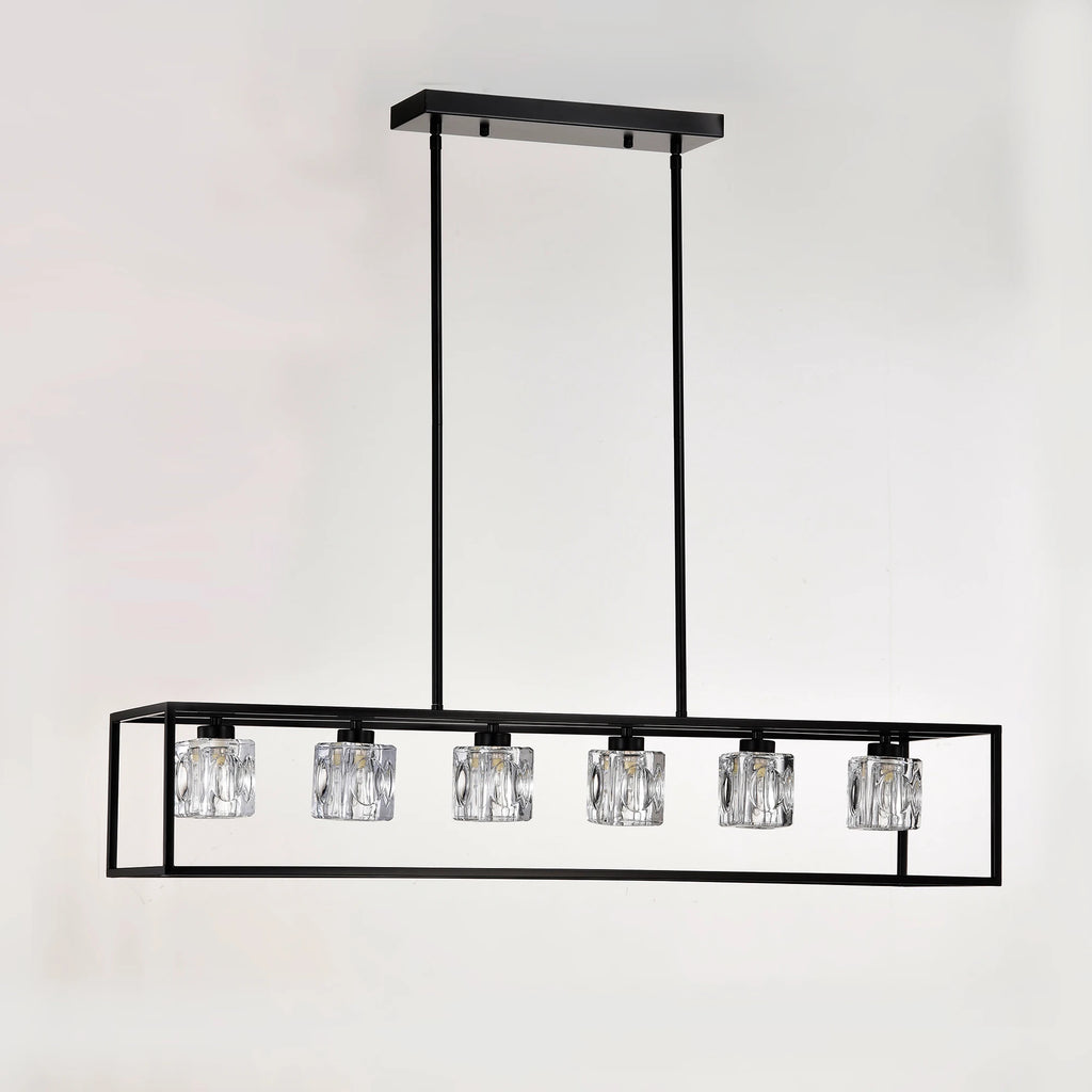 6-Light Farmhouse Chandelier, Modern Industrial