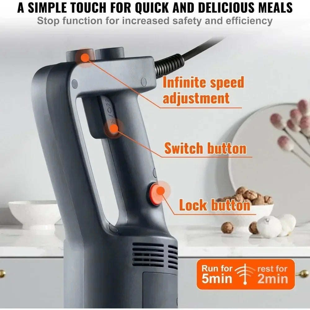 Do It with a Powerful Immersion Blender, 12-Inch ,750W ,Navy
